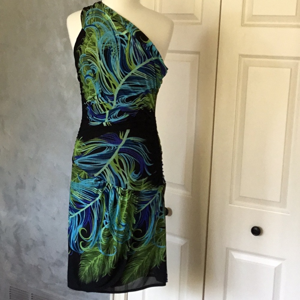 Hale Bob, Vintage Pink Label, one shoulder midi-dress size Medium
